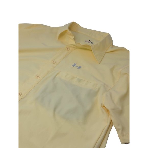Under Armour All Seasons Gear‎ Button Up Shirt Polyester Yellow Size Small Men's - Picture 3 of 7